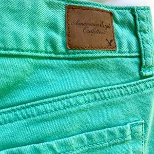 American Eagle Seafoam Denim Shorts
